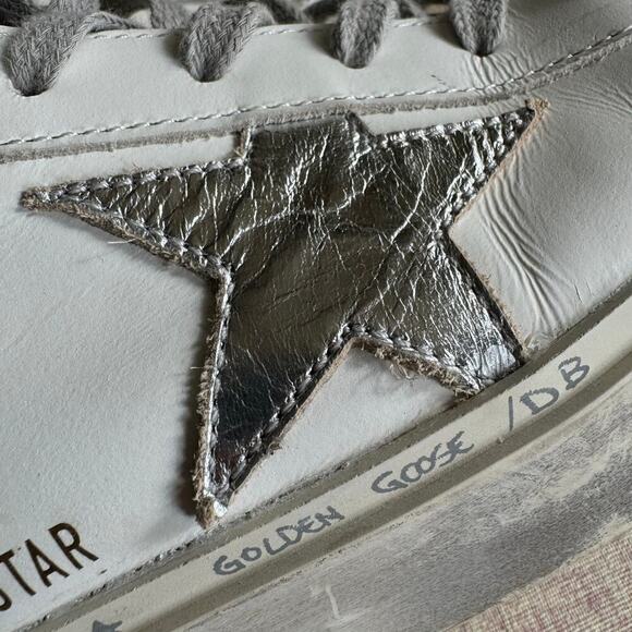 Golden Goose Women's Hi Star with star and metallic silver heel Size 39/ US 9 - Picture 13 of 16
